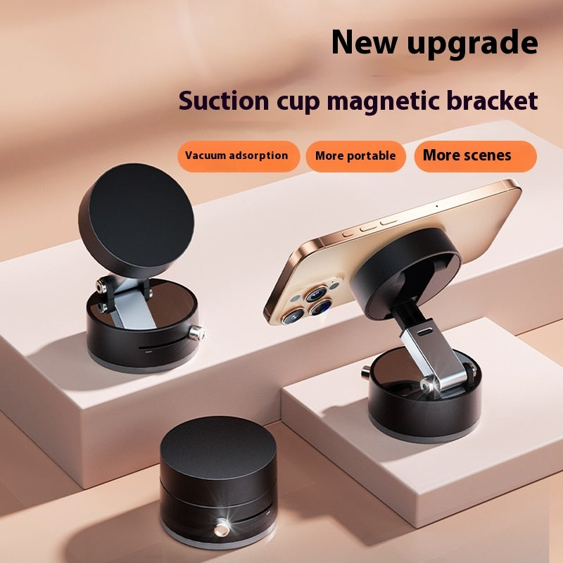 Foldable Magnetic Vacuum Car Phone Holder Foldable Suction Cup With Suction Cup Hands-Free Navigation For Smart Phone AuraRitmo