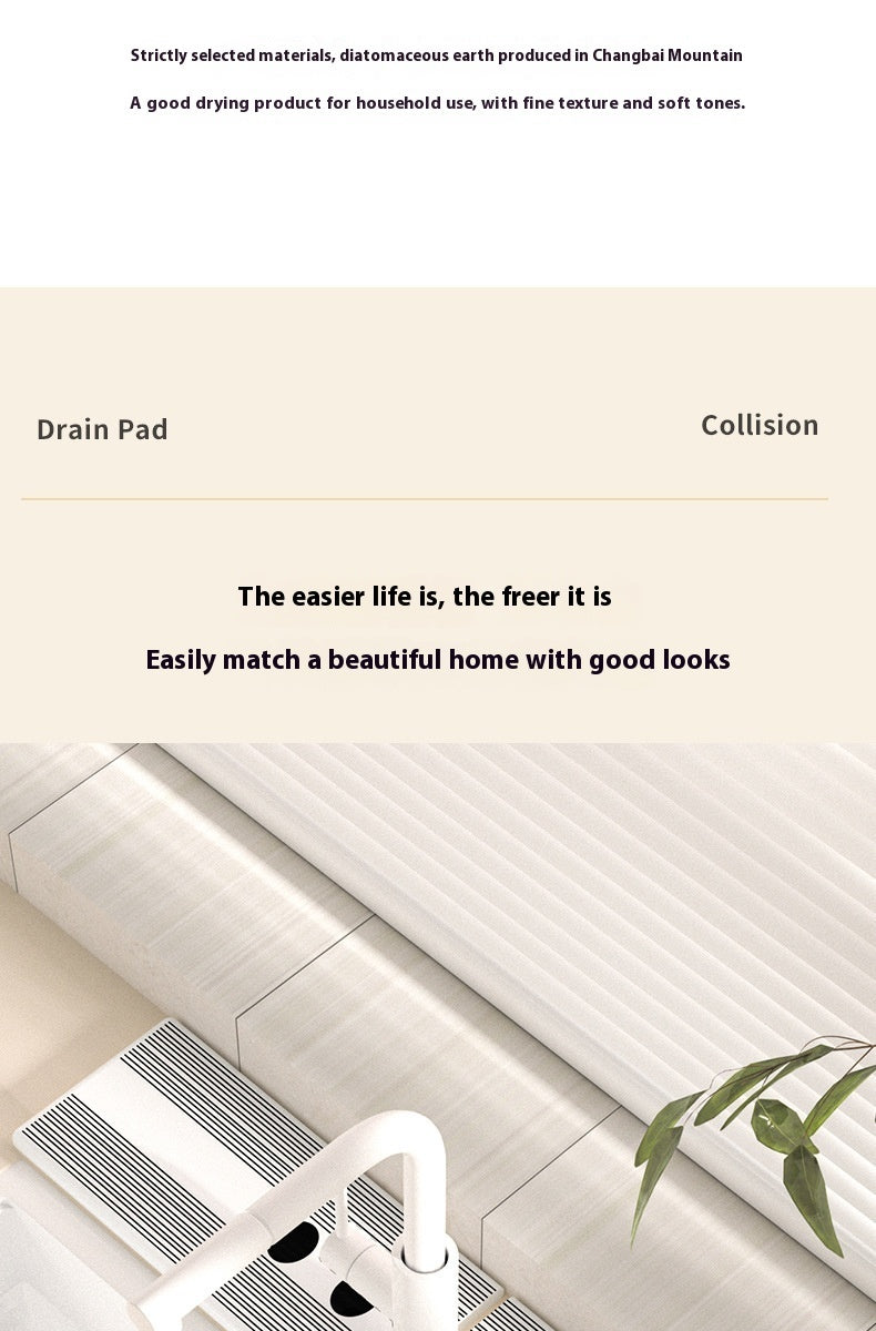 Drying Mat Absorbent Stone Plate Table Top Water Draining Pad