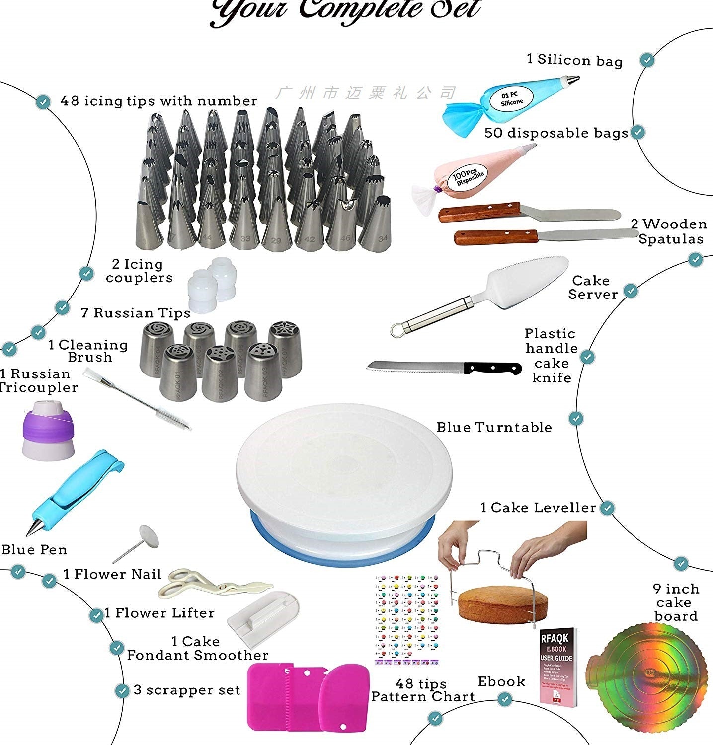 Decorating mouth Baking tools Cake mold Cake turntable