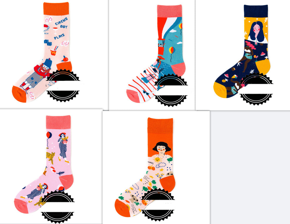 Couple Socks  Funny Creative Illustration Socks