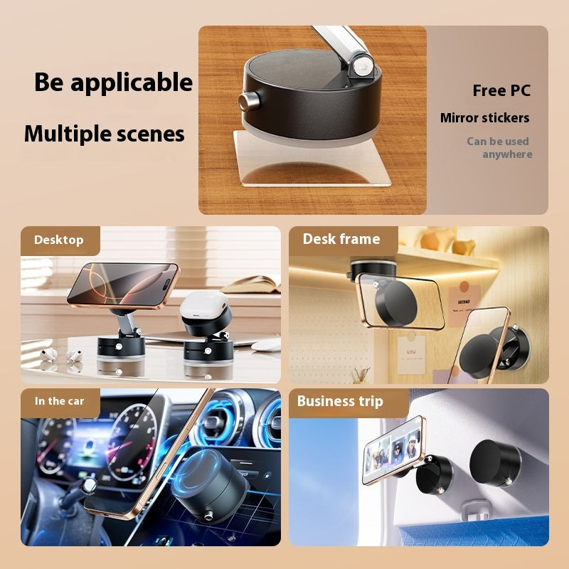Foldable Magnetic Vacuum Car Phone Holder Foldable Suction Cup With Suction Cup Hands-Free Navigation For Smart Phone AuraRitmo