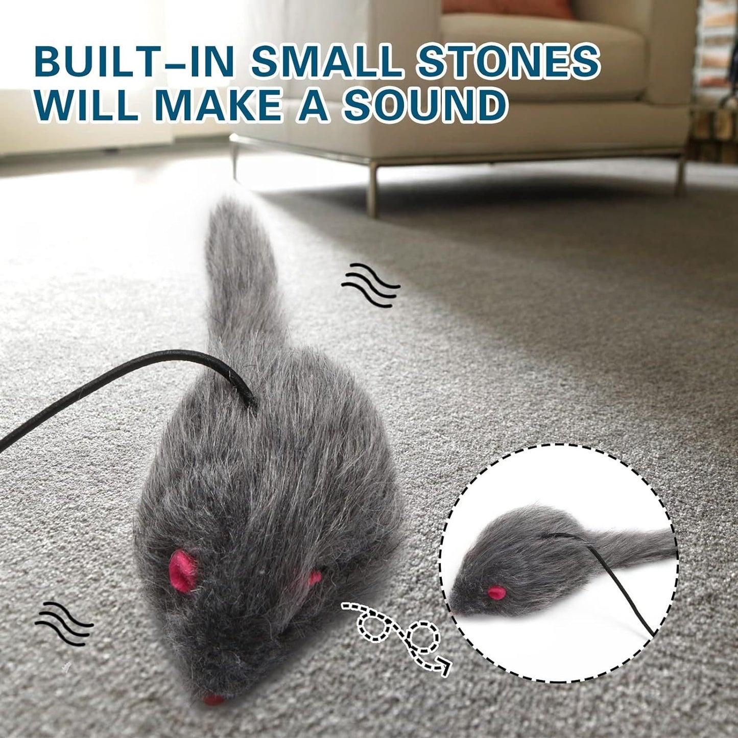 Interactive Cat Feather Toys Retractable Teaser Toy Hanging Interactive Toys For Indoor Cats Kitten Play Chase Exercise Kitten Mental Exercise Toys