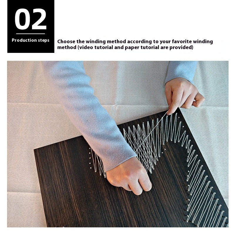 Nail Line Painting Winding Horse Three-dimensional Material Package