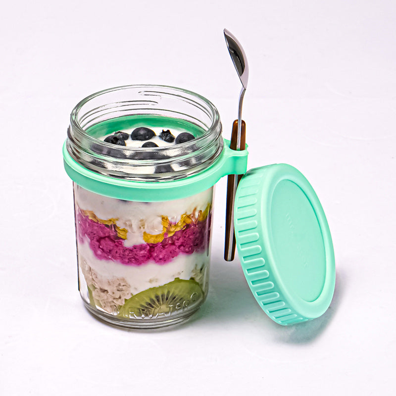 Trendy Overnight Oatmeal Mug Sealed Glass