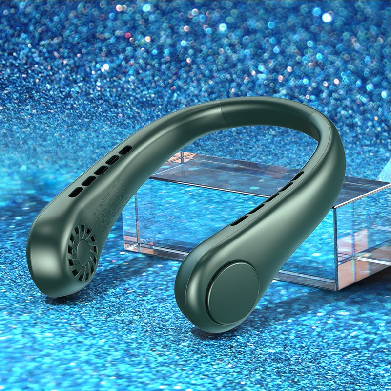 New Mini Neck Fan Portable Bladeless Hanging Neck Rechargeable Air Cooler Mini Summer Sports Fans AuraRitmo