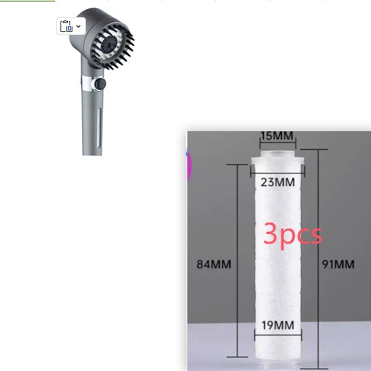 3 Modes Shower Head High Pressure Showerhead Portable Filter Rainfall Faucet Tap Bathroom Bath Home Innovative Accessories AuraRitmo