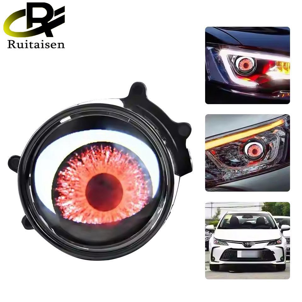 Car Motorcycle 3-inch LED Demon's Eye 12V 15W Modified Lens Devil Eye Eye Lamp