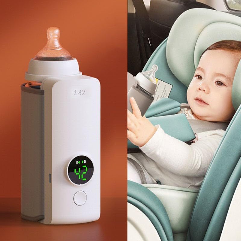 Portable Wireless Rechargeable Baby Bottle Warmer USB Charging And Heating Bag Portable Constant Temperature Milk Warmer Universal Bottle Insulation Sleeve AuraRitmo