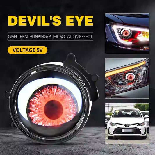 Car Motorcycle 3-inch LED Demon's Eye 12V 15W Modified Lens Devil Eye Eye Lamp