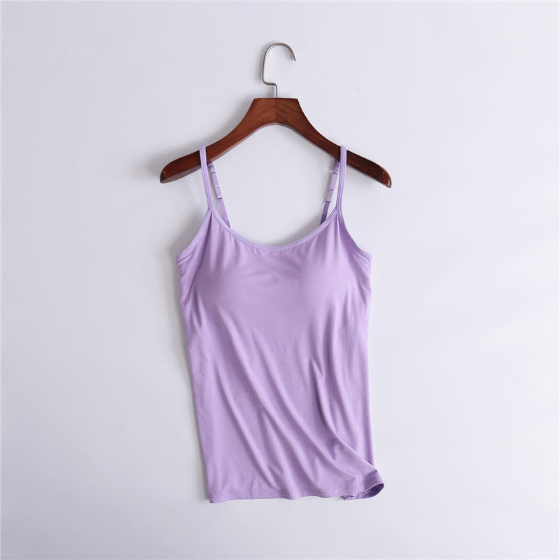 Women's Camisole With Chest Pads Without Wire Cups