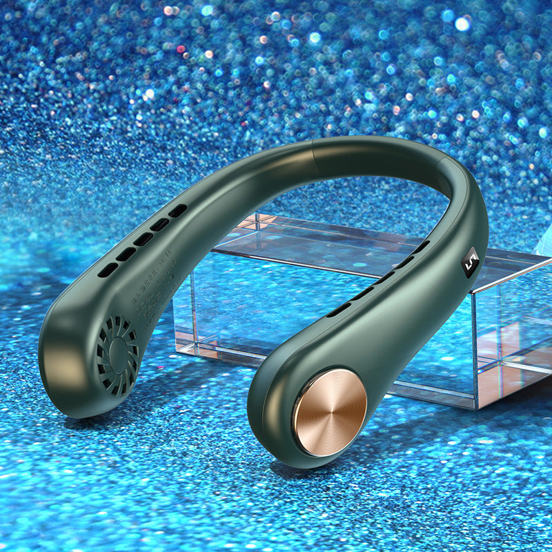 New Mini Neck Fan Portable Bladeless Hanging Neck Rechargeable Air Cooler Mini Summer Sports Fans AuraRitmo
