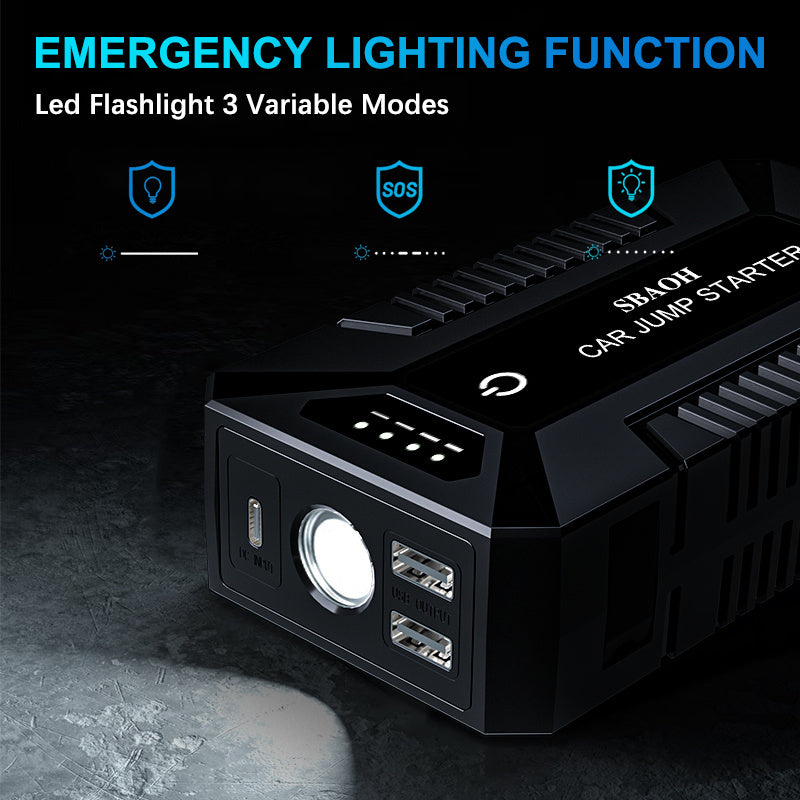Portable Charger And Jumper Cables,Battery Booster,12V Jump Starter Battery Pack