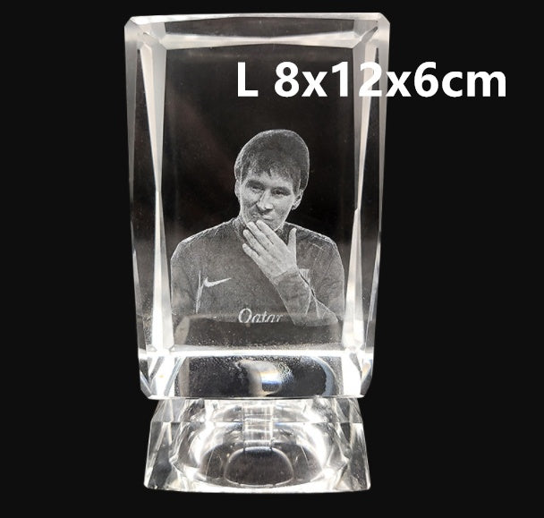 3D Laser Square Crystal Photo Frame With Love Custom Glass Cube AuraRitmo