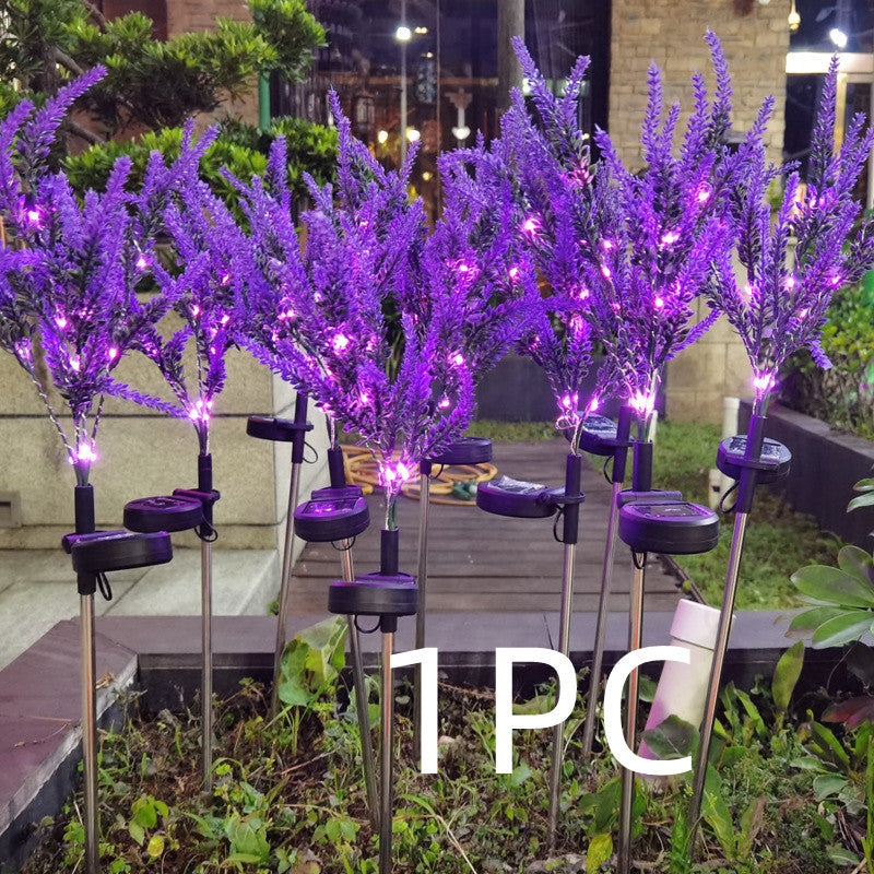 LED Solar Lavender Lamp Outdoor Lawn Landscape