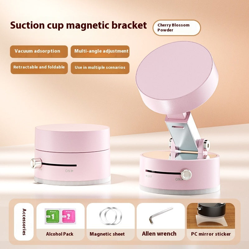 Foldable Magnetic Vacuum Car Phone Holder Foldable Suction Cup With Suction Cup Hands-Free Navigation For Smart Phone AuraRitmo