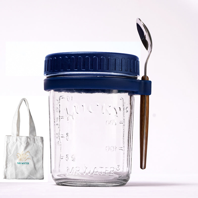 Trendy Overnight Oatmeal Mug Sealed Glass