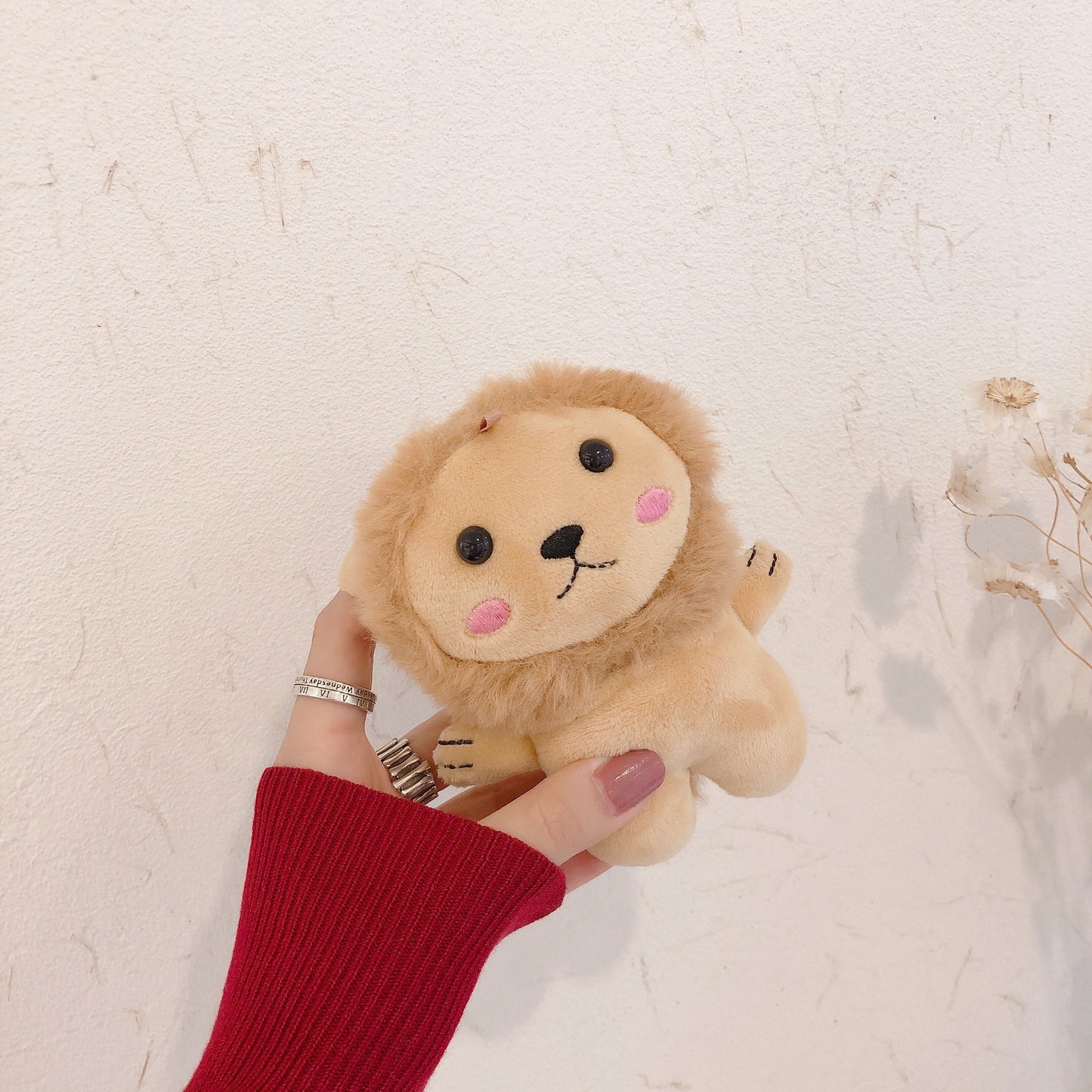 Compatible with Apple, Plush Lion Suitable For Airpods Protective Cover