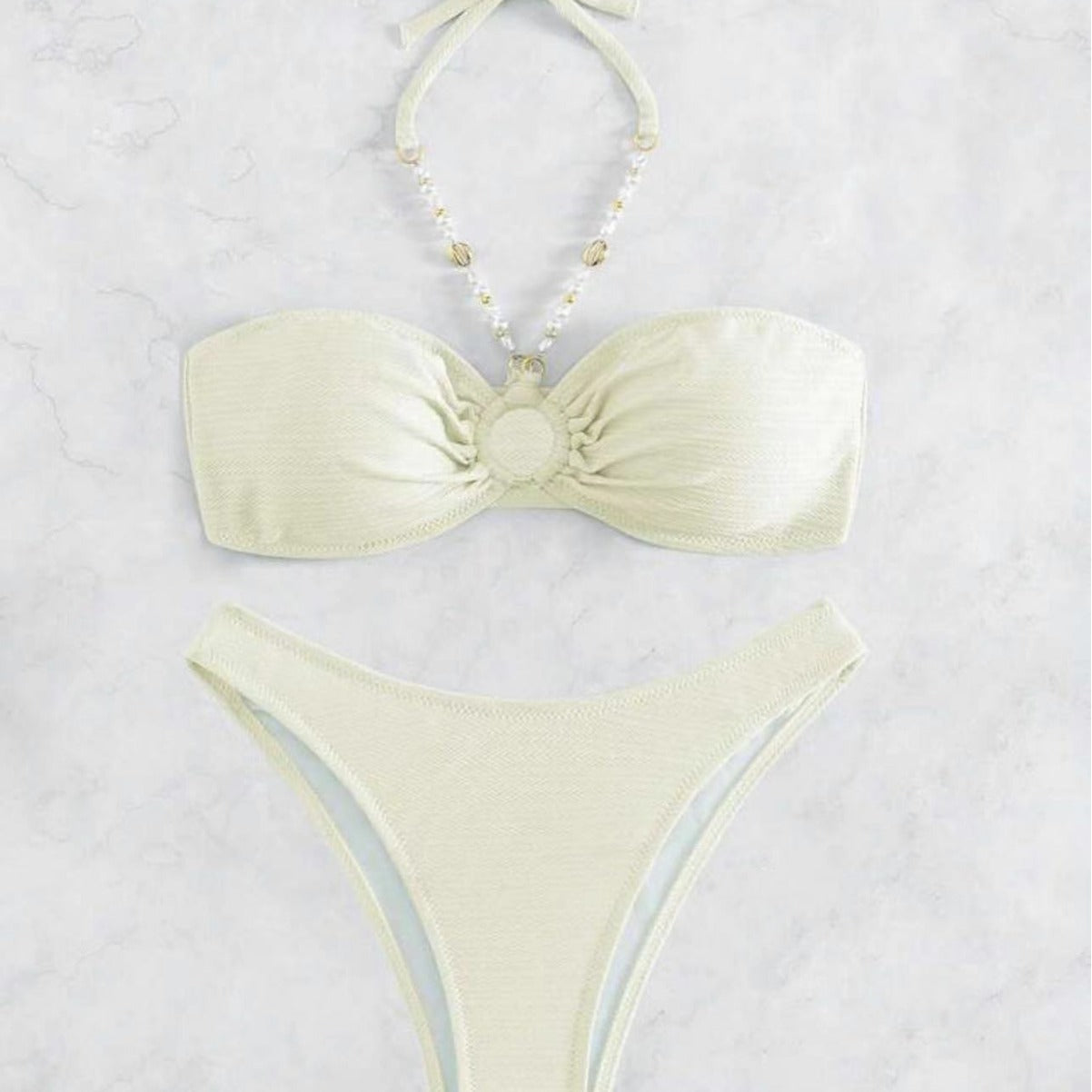 New Pure Color Halter Women's Beach Bikini