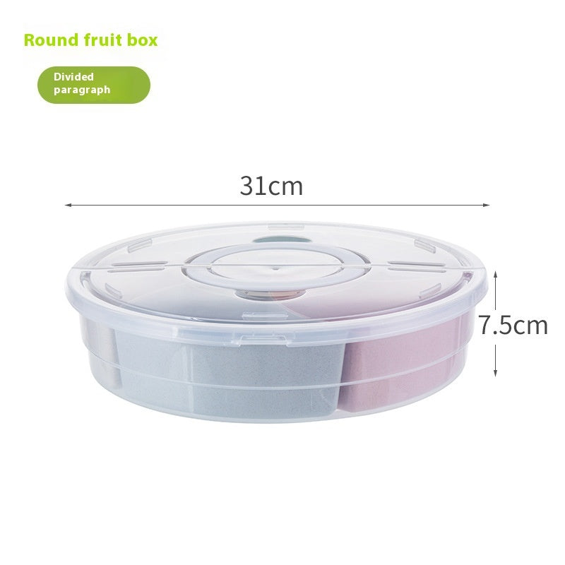 Creative Round Fruit Box Honeycomb Living Room Home Candy Snack Plastic Transparent Fruit Plate