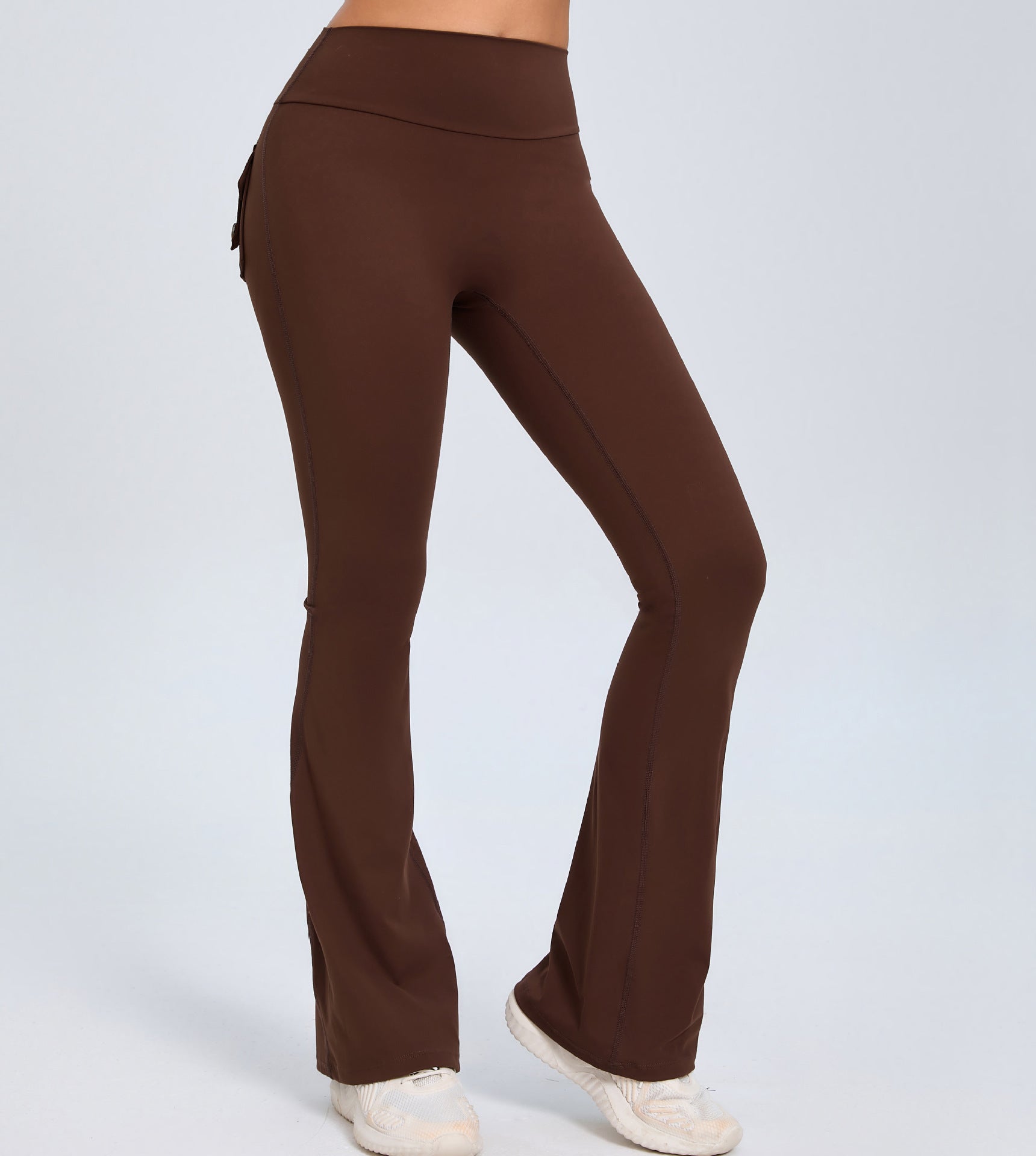 Yoga Fitness Flared Pants With Pockets Ins Fashion Slim High Waist Sports Trousers  Scrunch Butt Booty Workout Lifting Leggings AuraRitmo