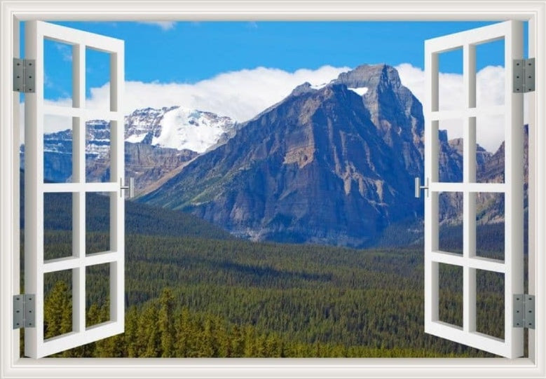 Self-adhesive Wallpaper Fake Window Background Painting