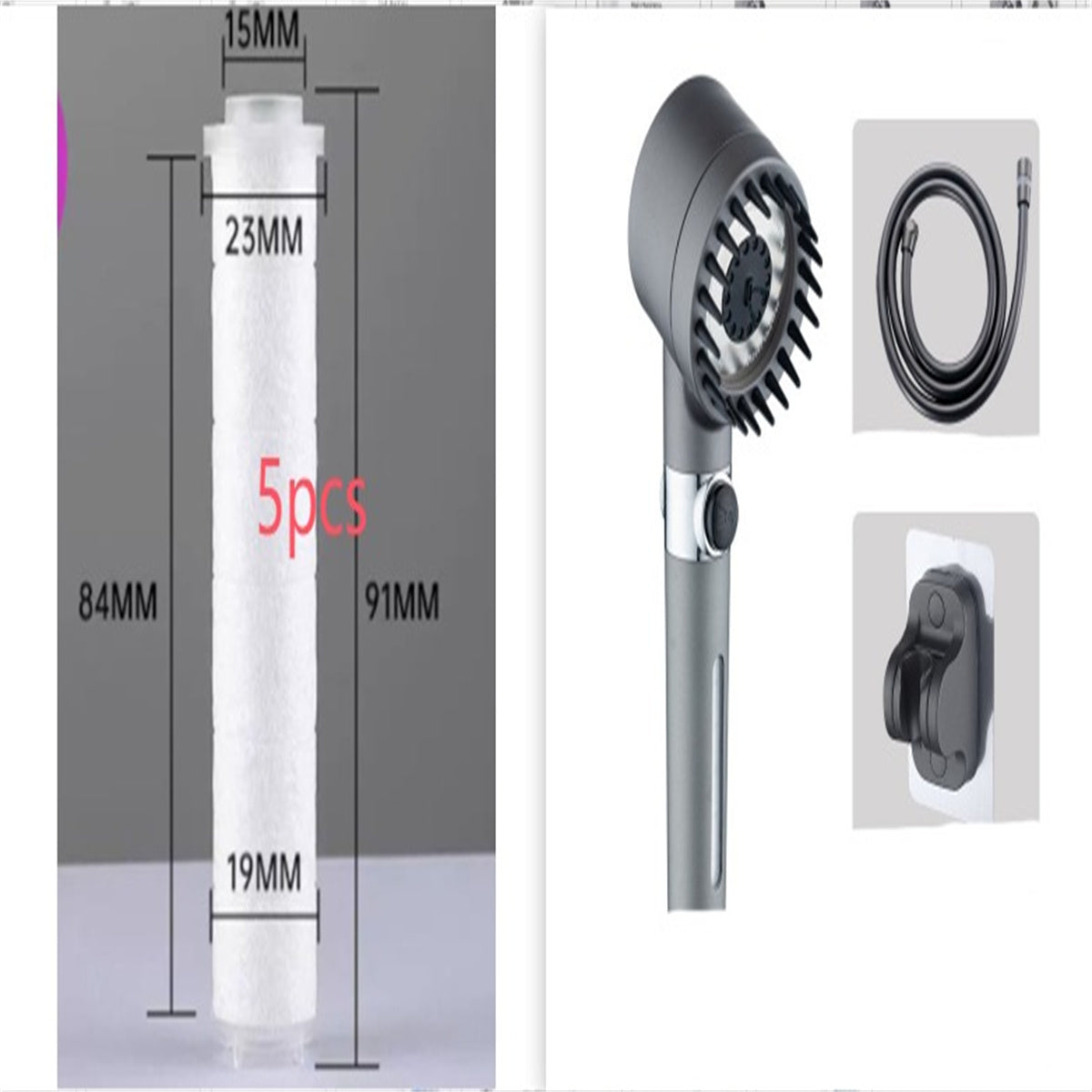 3 Modes Shower Head High Pressure Showerhead Portable Filter Rainfall Faucet Tap Bathroom Bath Home Innovative Accessories AuraRitmo