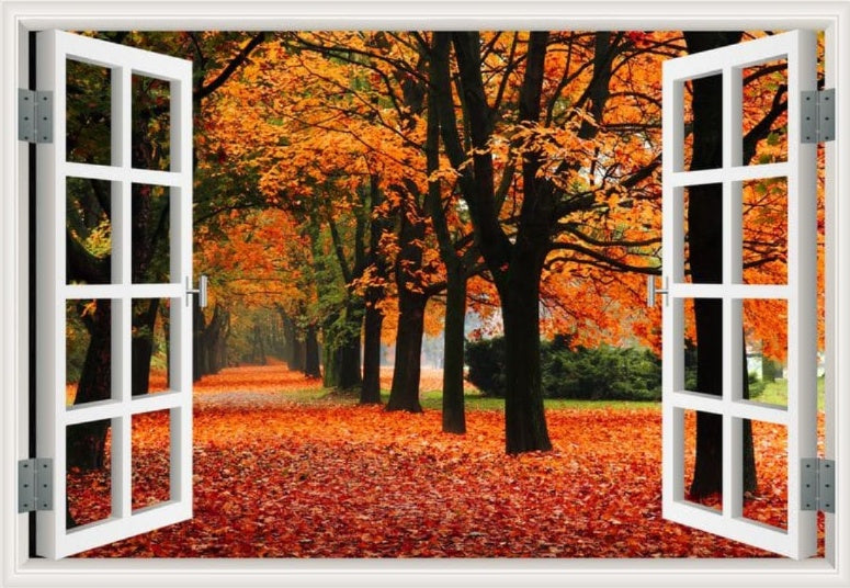 Self-adhesive Wallpaper Fake Window Background Painting