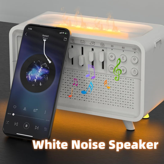 3 In 1 Bluetooth Speaker, White Noise Sleep Night Light, Humidifier All-in-one Machine, Free Combination of 8 Group Nature Sounds.
