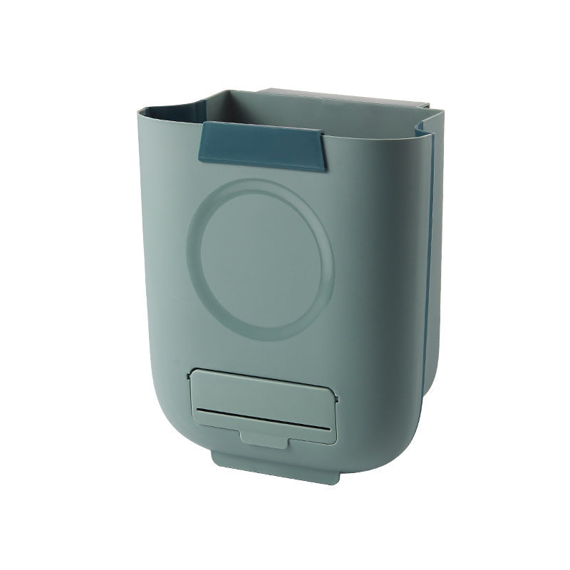 Kitchen Folding Wall Mounted Trash Can Household Cabinet Door Hanging Car Storage