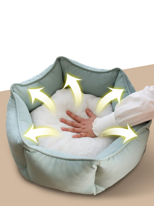 Warm cat litter in winter