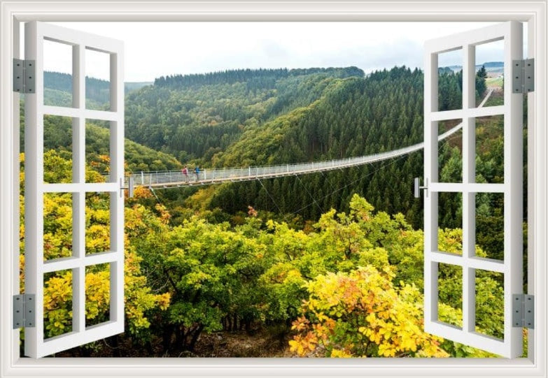 Self-adhesive Wallpaper Fake Window Background Painting