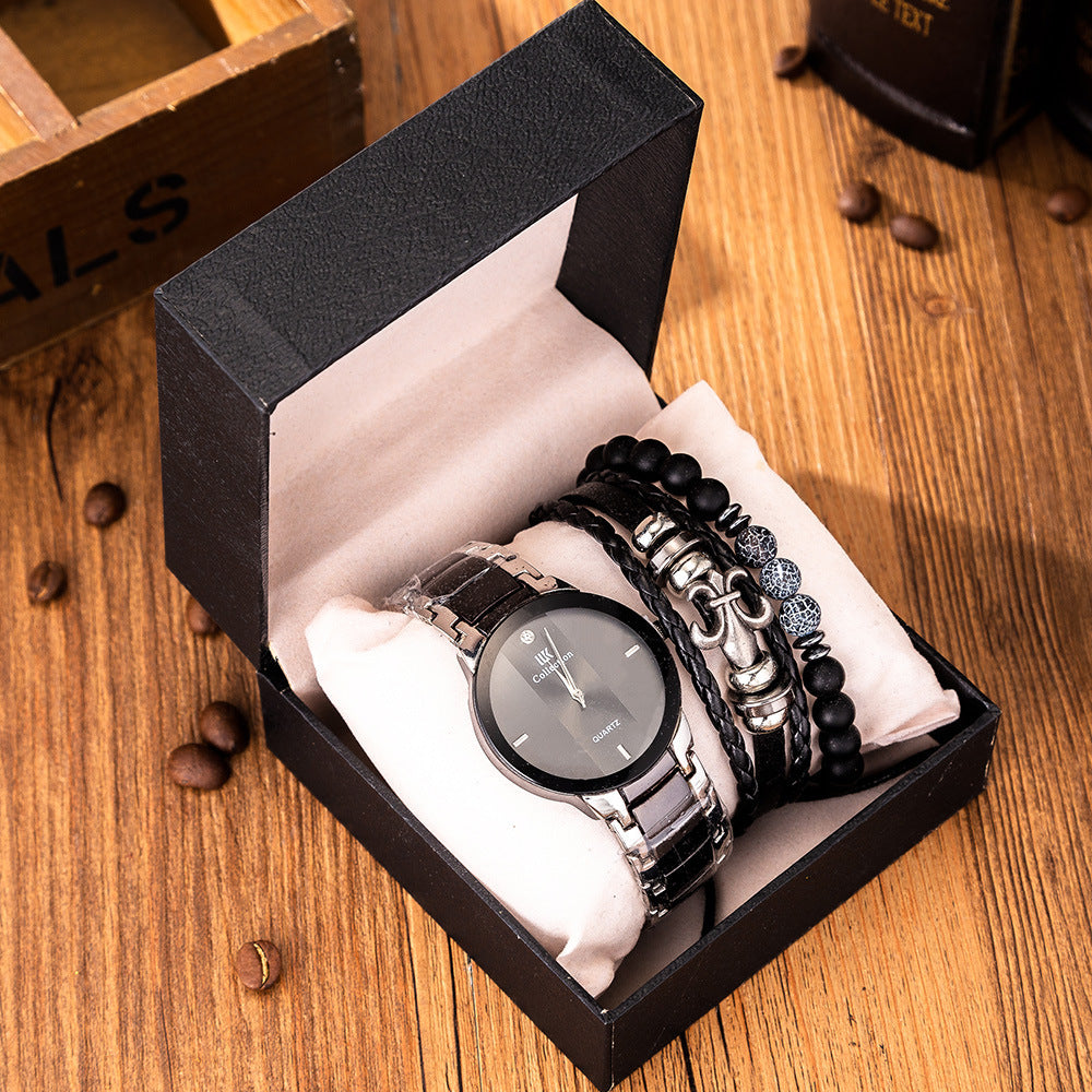 Gift Bracelet Set Steel Band Quartz Watch