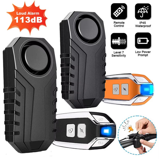 Elecpow Bike Alarm Remote Control Waterproof Electric Bicycle Motorcycle Anti-Theft Alarm Vibration Sensor AuraRitmo