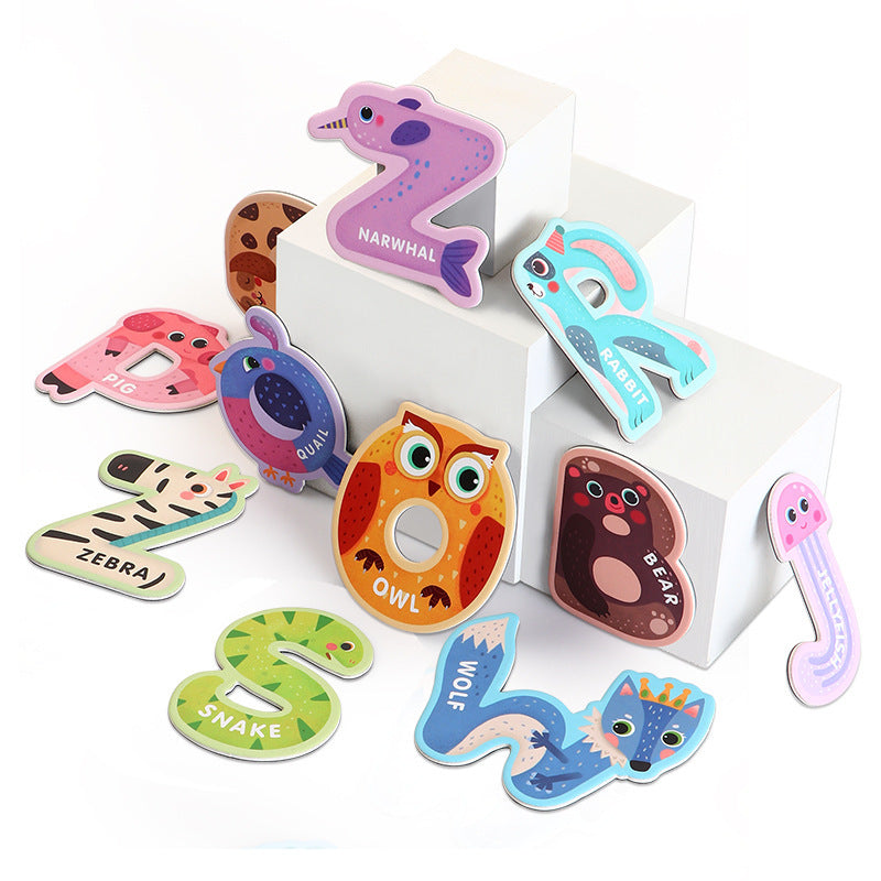 Early Education Cognitive Toy Animal Shape Alphanumeric Magnetic Toy