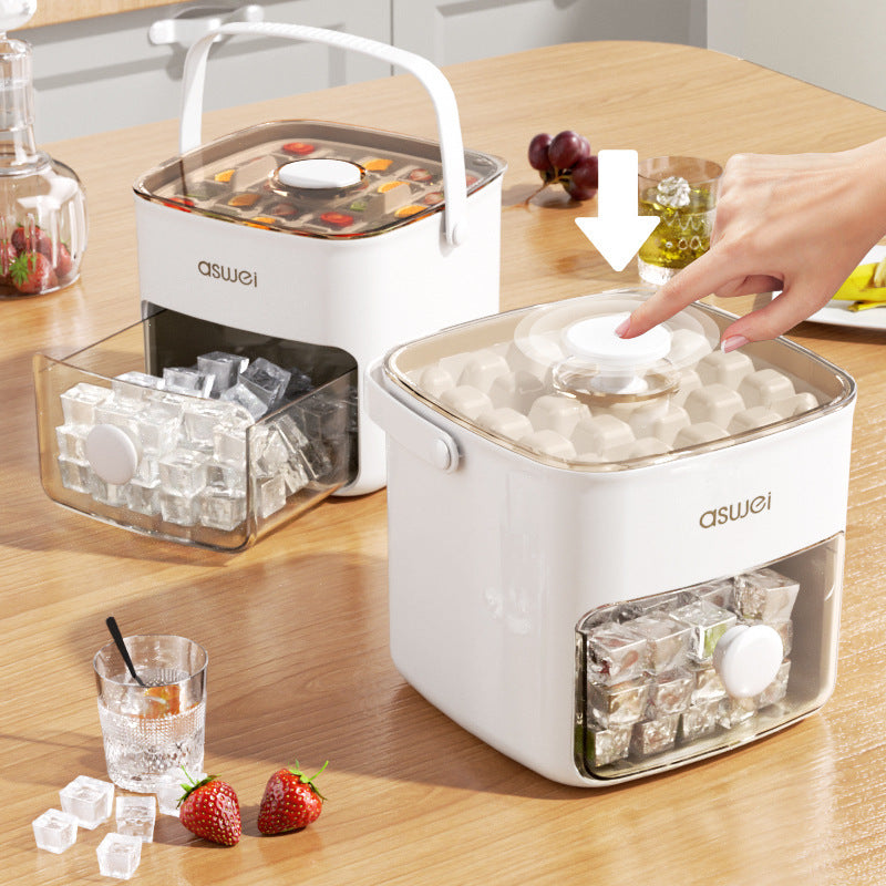 Large Capacity Ice Storage Household Food Grade Pressing Ice Cube Mold Ice Maker