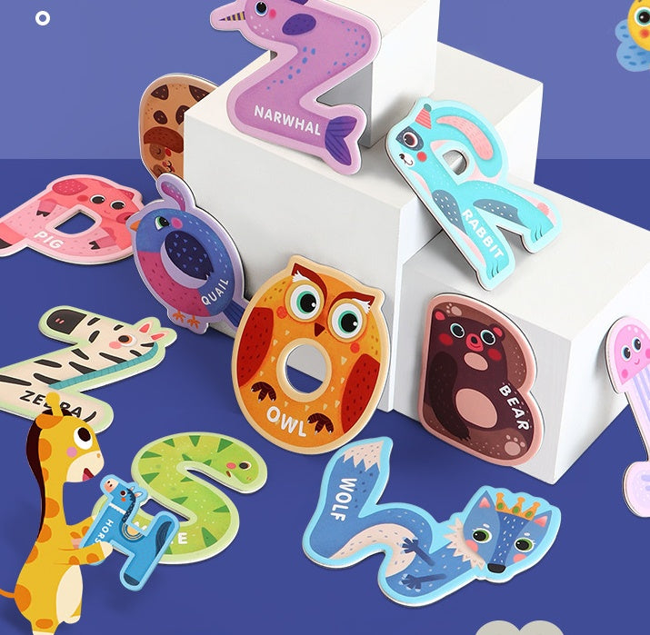 Early Education Cognitive Toy Animal Shape Alphanumeric Magnetic Toy