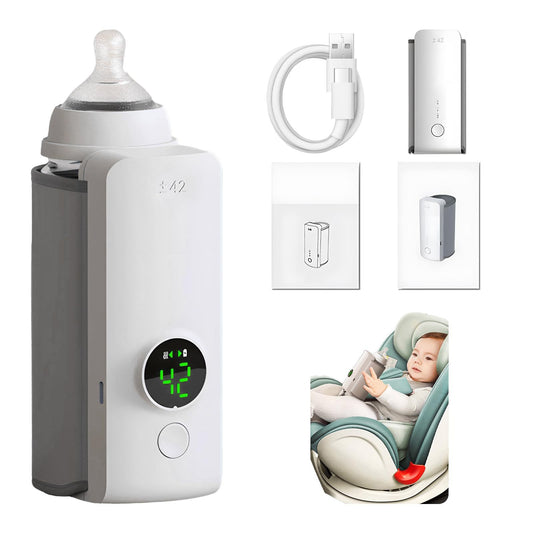 Portable Wireless Rechargeable Baby Bottle Warmer USB Charging And Heating Bag Portable Constant Temperature Milk Warmer Universal Bottle Insulation Sleeve AuraRitmo