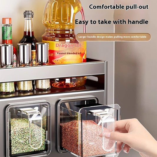 Punch-free Wall-mounted Multi-functional Kitchen Spice Rack AuraRitmo