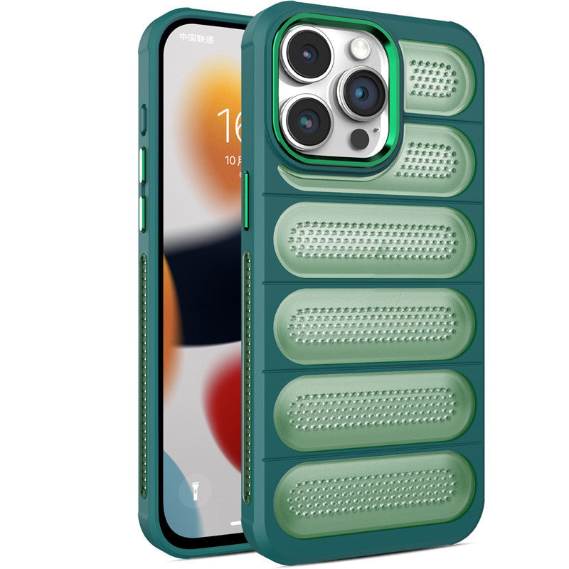 Applicable 15 Cooling Grid Phone Case Iphone14 Protective Sleeve