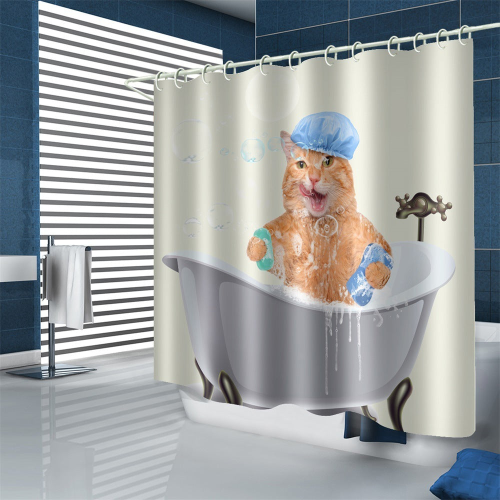 Shower curtain curtain waterproof