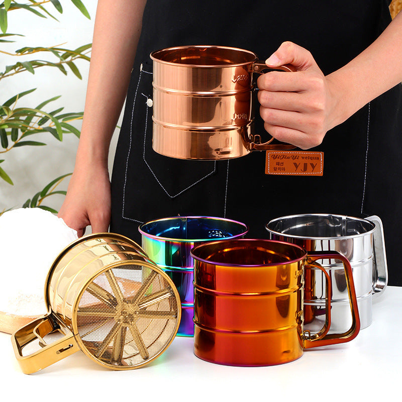 Creative Stainless Steel Flour Sifter Cup Baking Tools