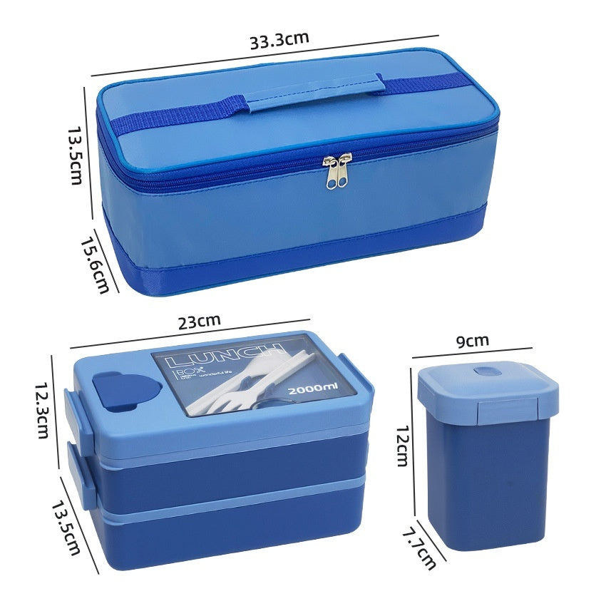 Double Deck Insulated Lunch Box Soup Cups Suit