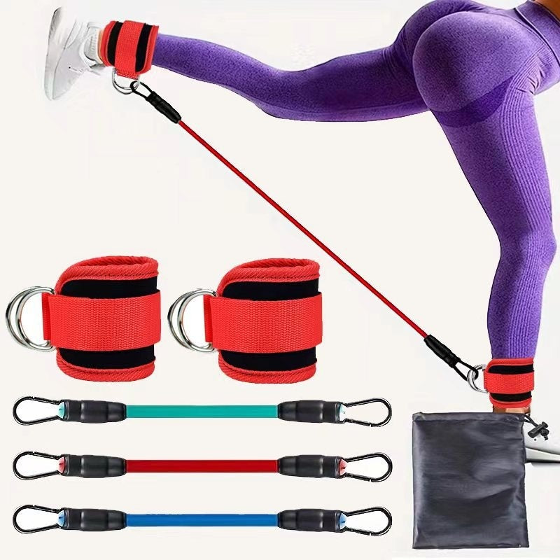Ankle Strap Resistance Bands Hip Leg Strength Pull Rope Fitness Elastic Training Home Yoga Pilate Crossfit Workout Gym Equipment AuraRitmo