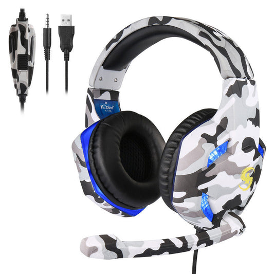 Camouflage Gaming Headset Luminous Headset T-176 Headset Headset Wired Headset Strong Bass AuraRitmo
