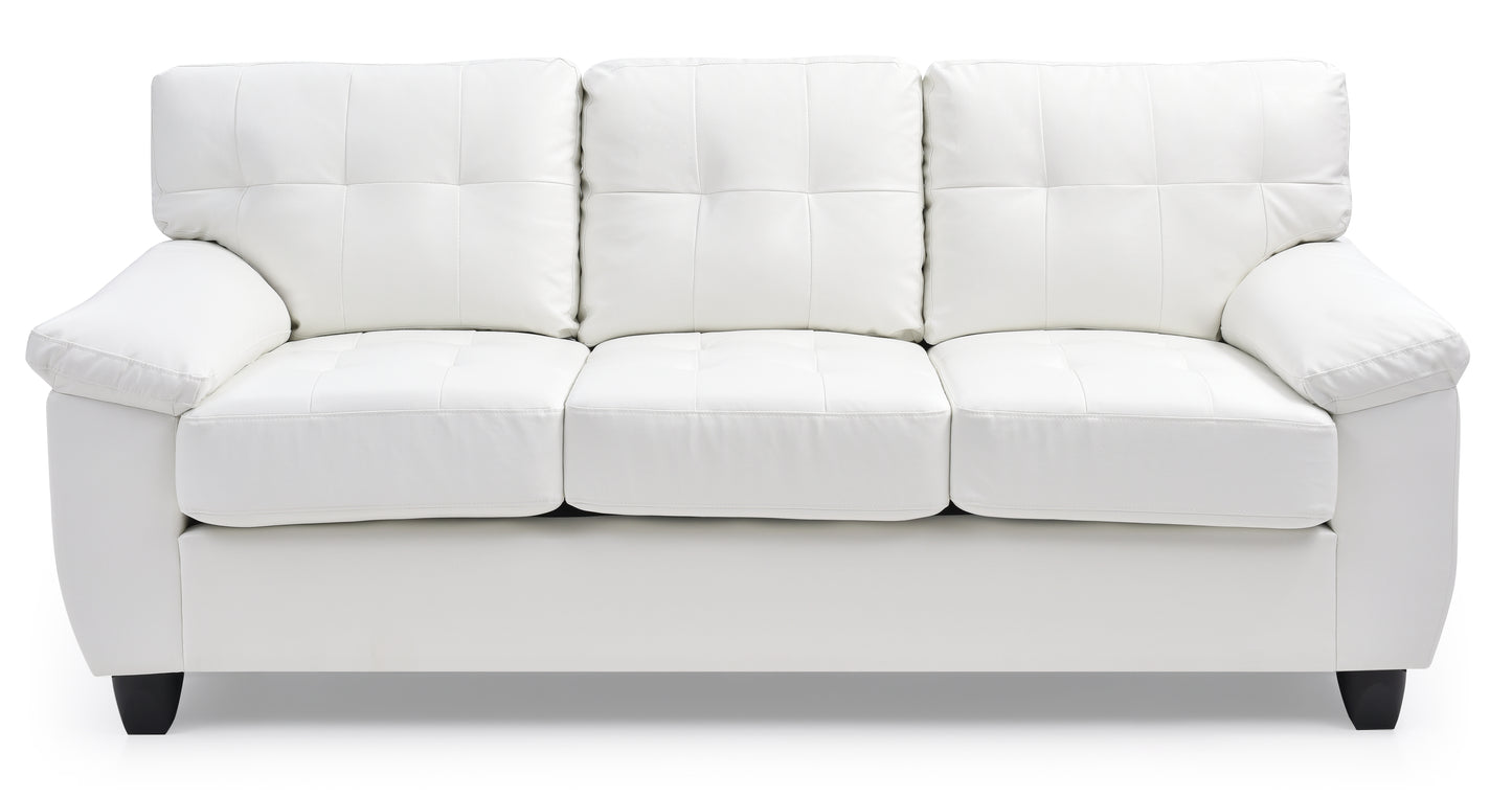 Glory Furniture Gallant G907A-S Sofa , WHITE