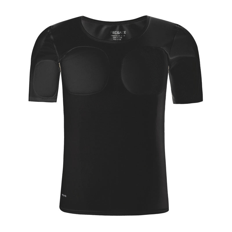 Men's Invisible Shoulder Pad Fake Chest T-shirt