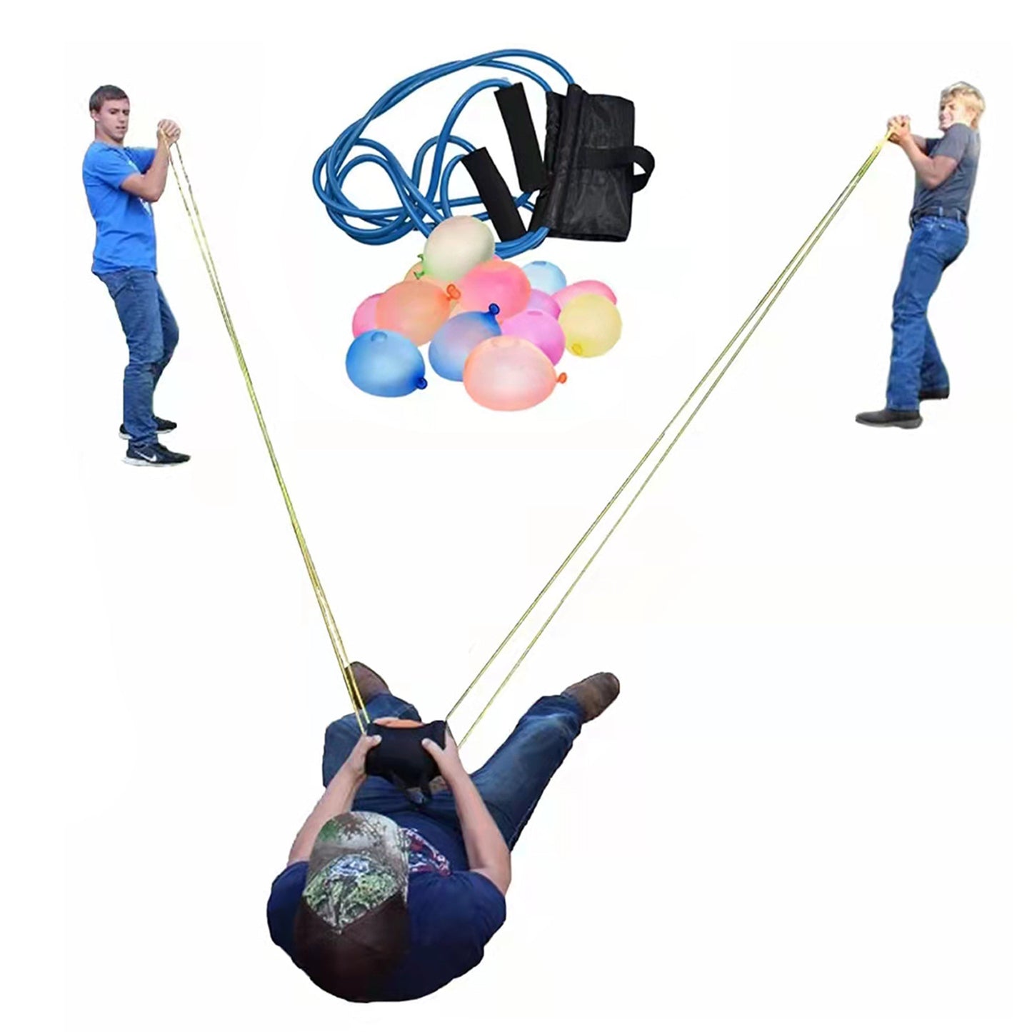 Water Balloon 3-person Launcher Outdoor Beach Slingshot