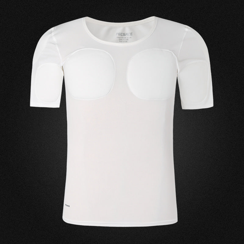 Men's Invisible Shoulder Pad Fake Chest T-shirt