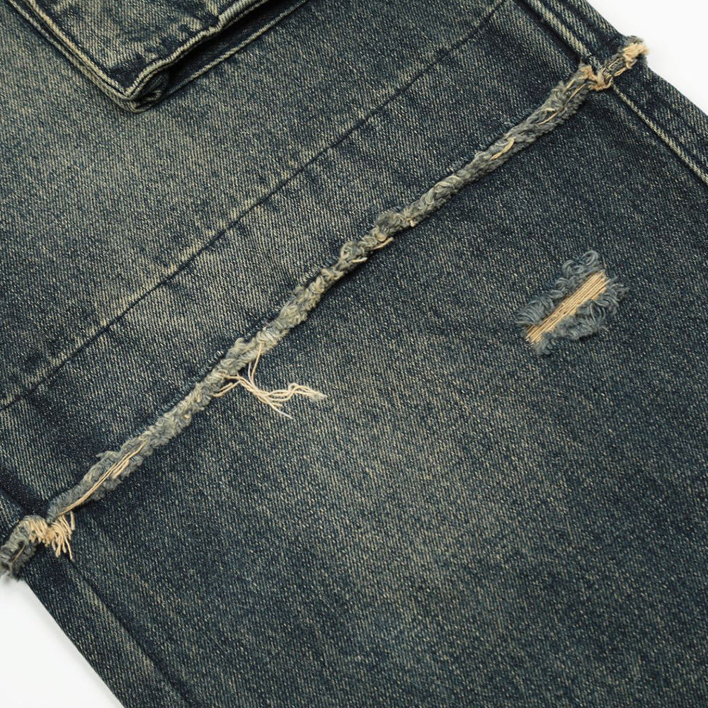 Punk Ripped Cargo Jeans Men's Clothing