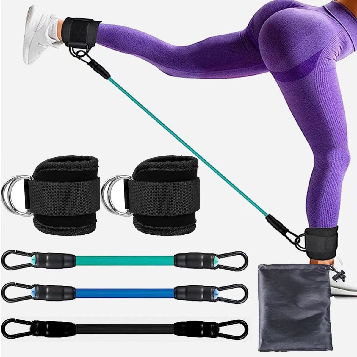 Ankle Strap Resistance Bands Hip Leg Strength Pull Rope Fitness Elastic Training Home Yoga Pilate Crossfit Workout Gym Equipment AuraRitmo